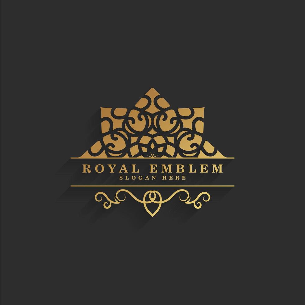logotipo ornamental linha arte estilo luxo vetor
