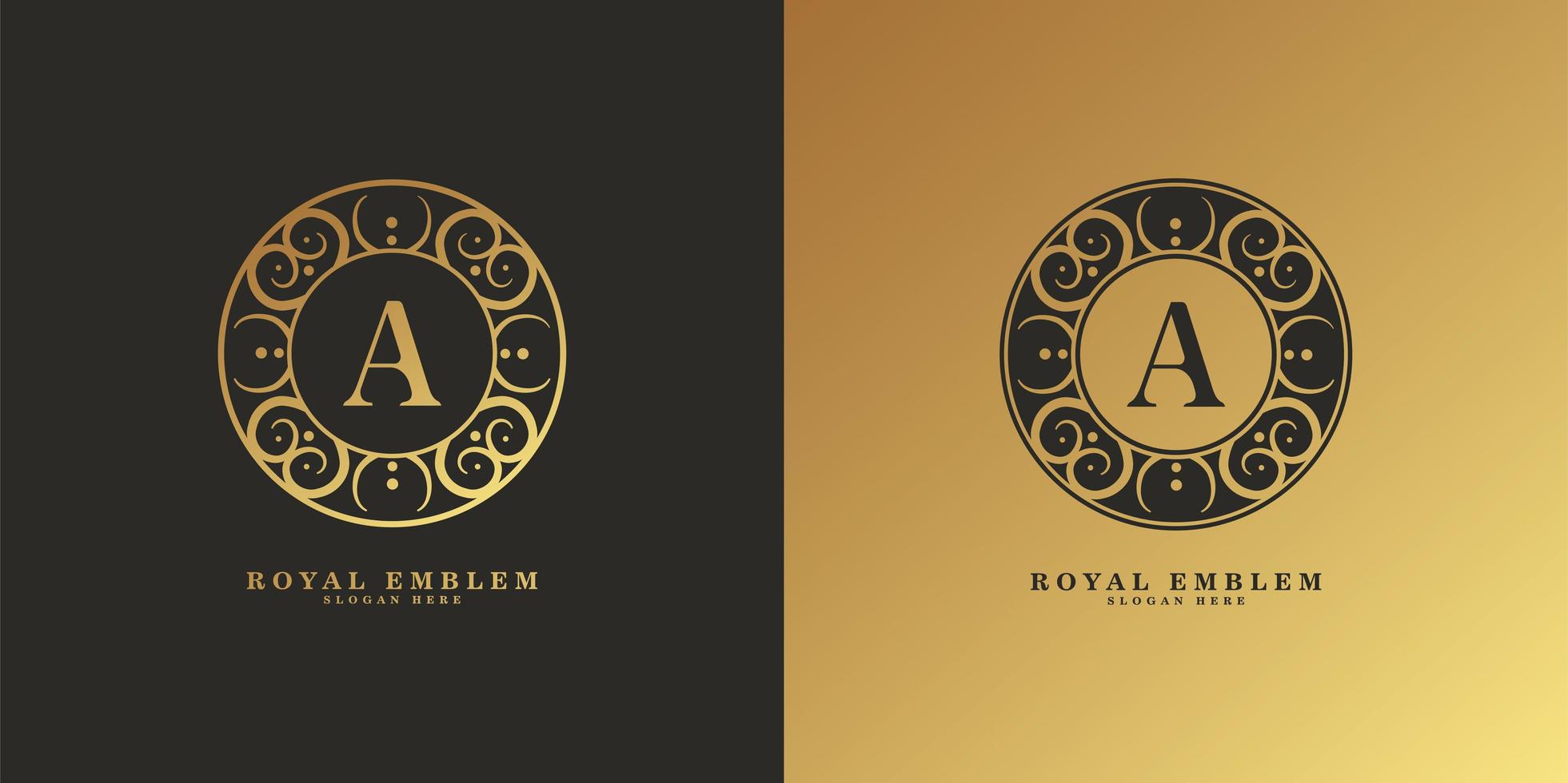 carta ornamental um logotipo vetor