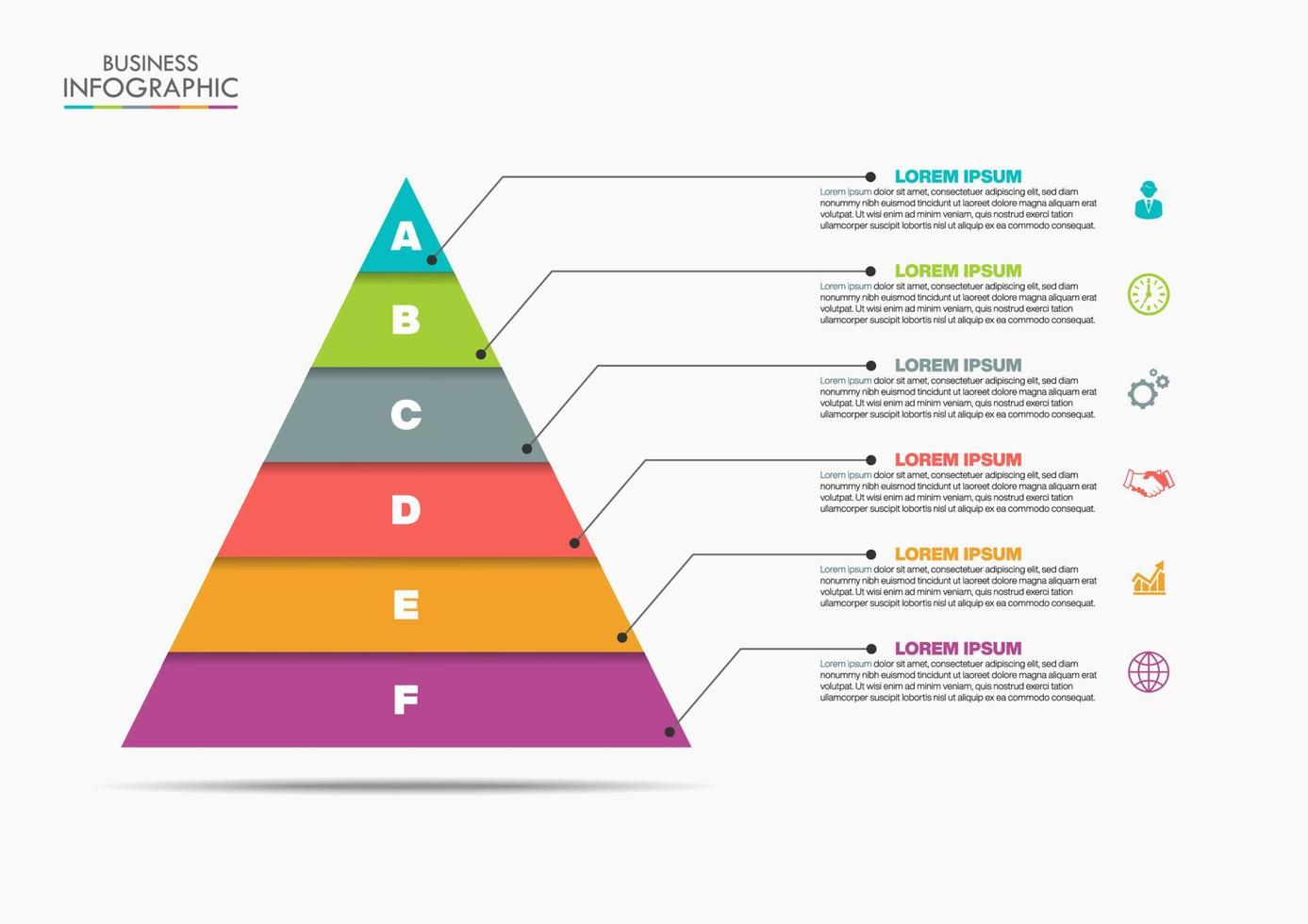 apresentação modelo de infográfico de negócios vetor