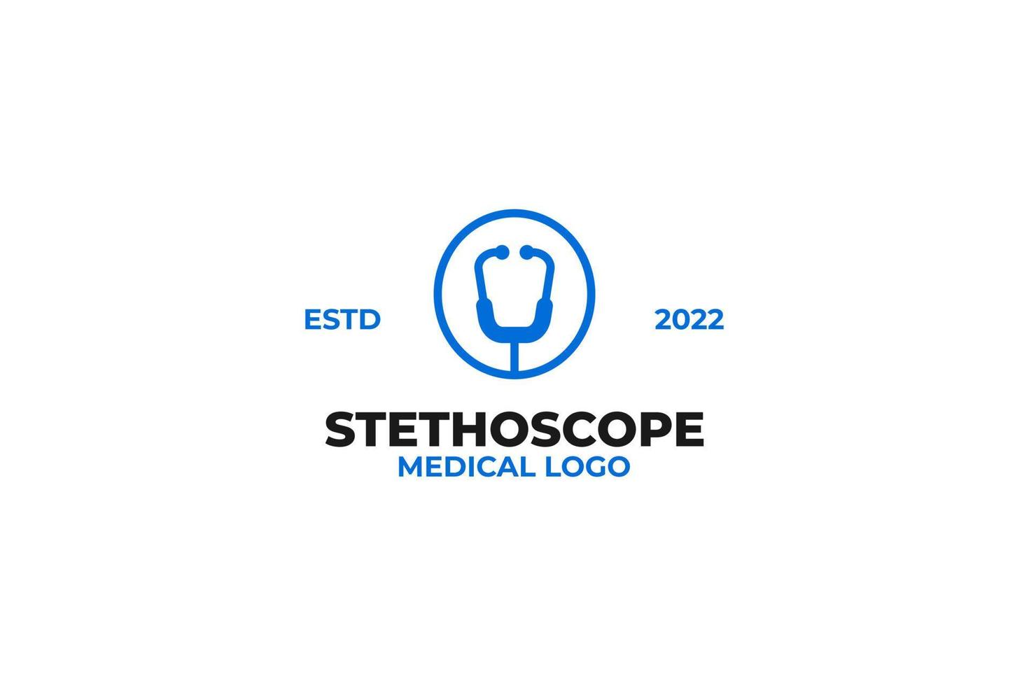 design de ícone de estetoscópio. ilustração de modelo de logotipo de saúde e medicina vetor