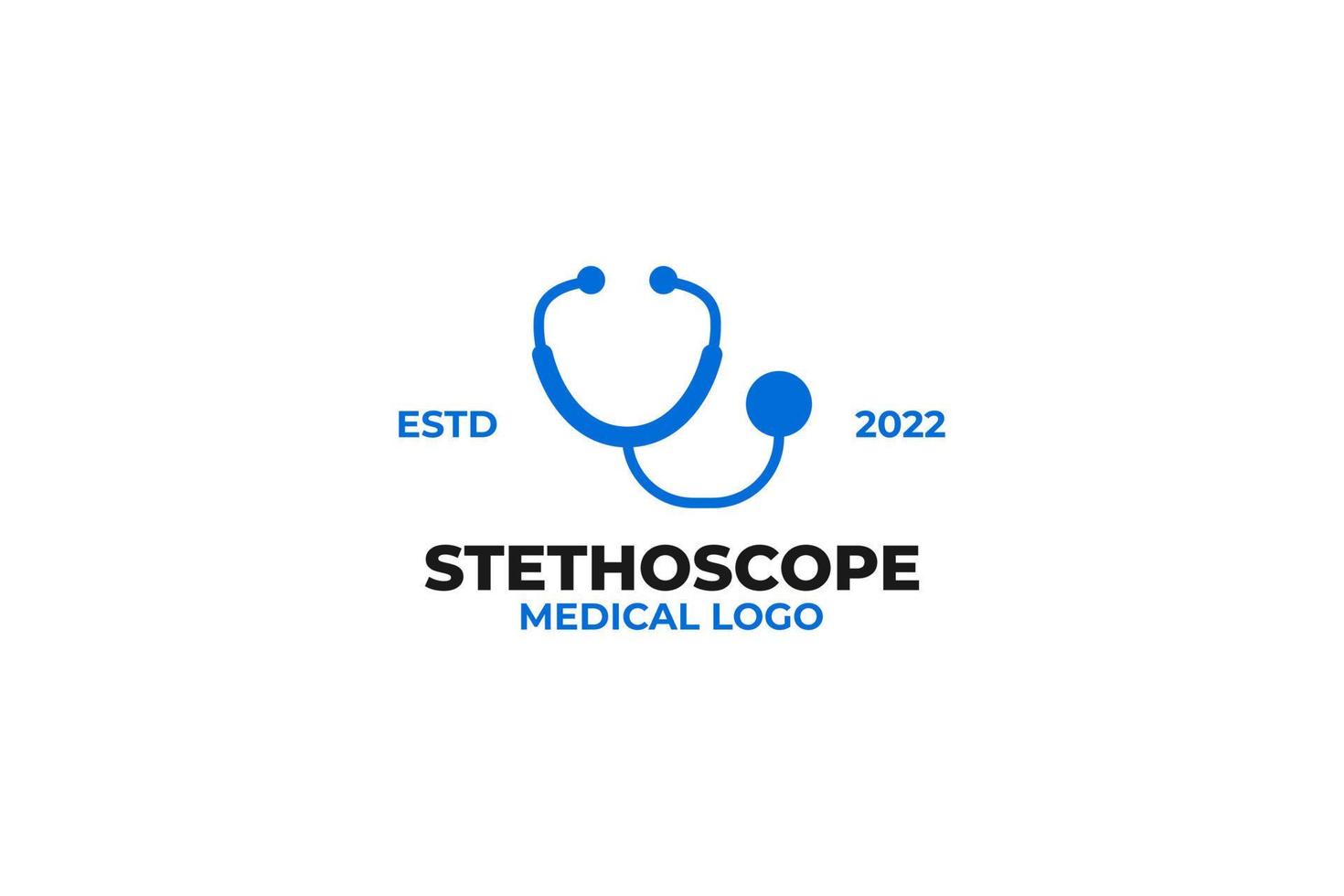 design de ícone de estetoscópio. ilustração de modelo de logotipo de saúde e medicina vetor