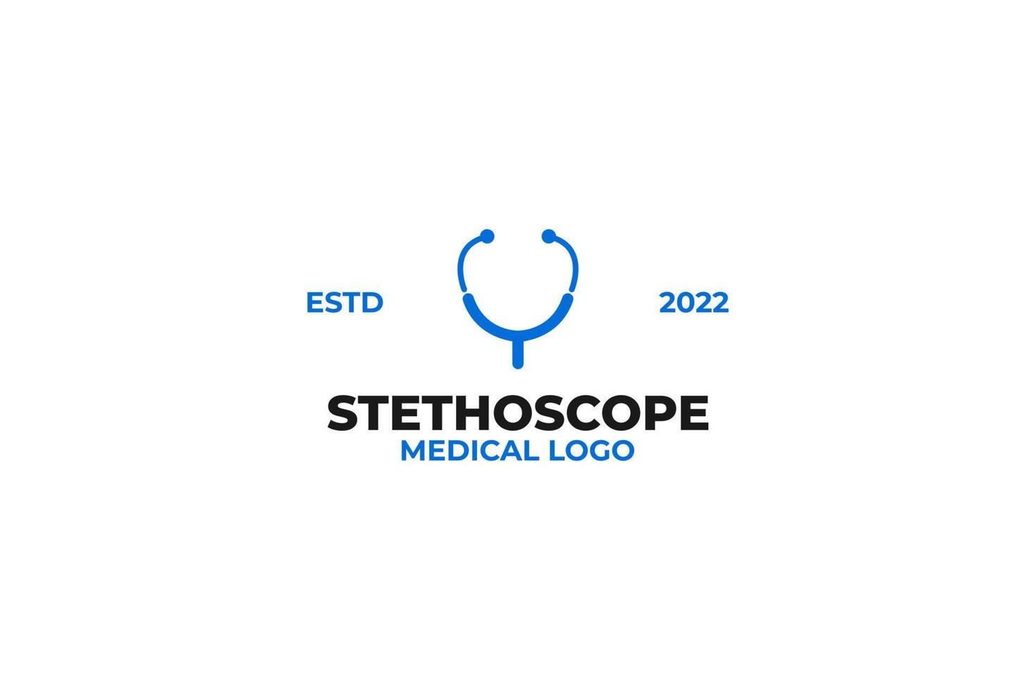 design de ícone de estetoscópio. ilustração de modelo de logotipo de saúde e medicina vetor