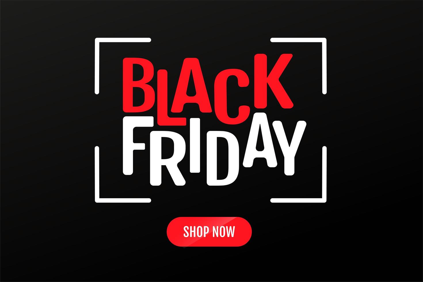 Black Friday text design e botões compre agora vetor