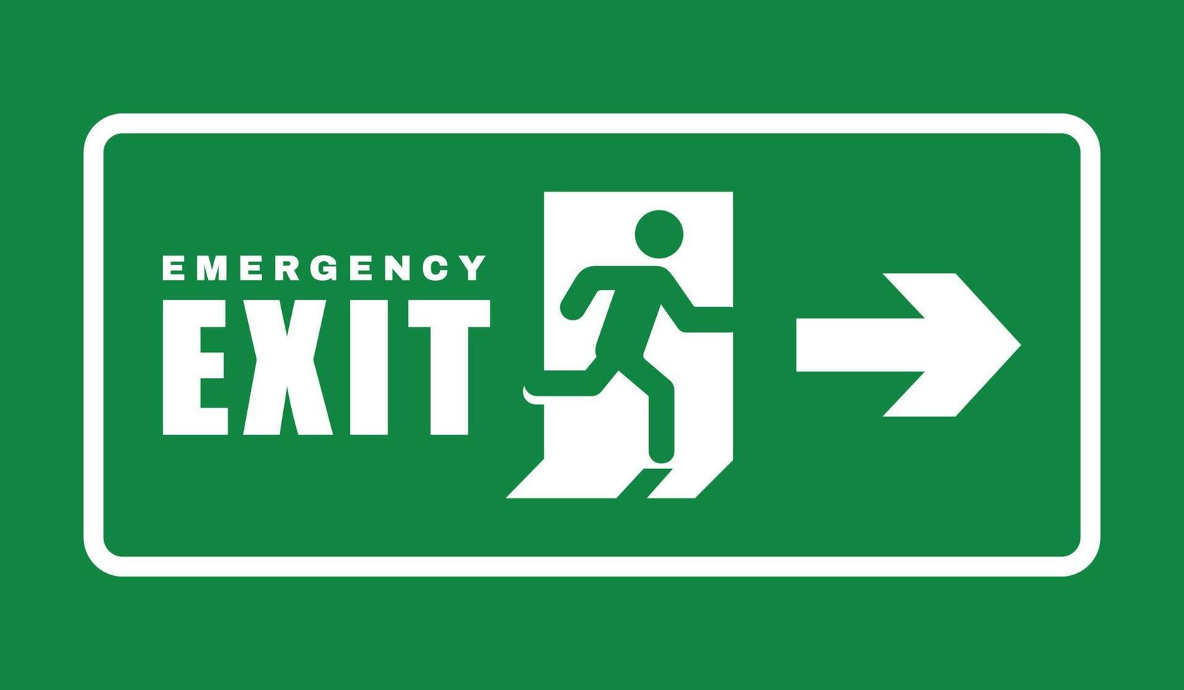 símbolo da porta de saída. vetor de símbolo de evacuação