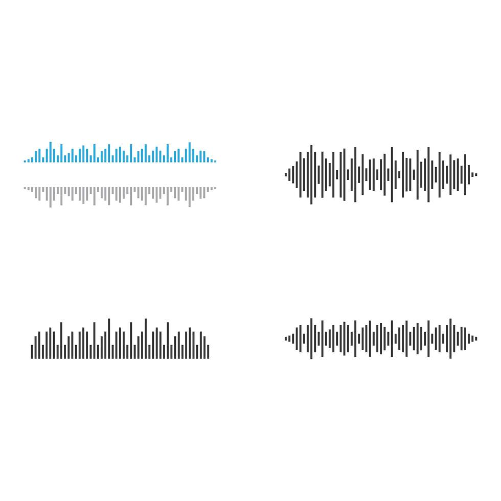 conjunto de imagens de ondas sonoras vetor