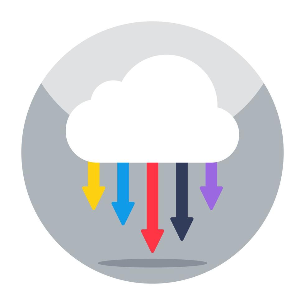 ícone de design criativo de setas de nuvem vetor