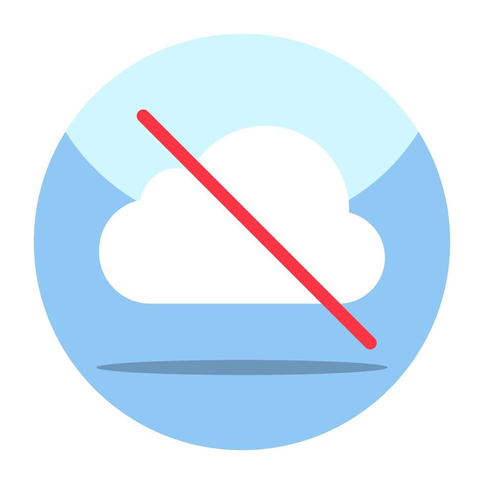 ícone de design exclusivo da nuvem de proibição vetor