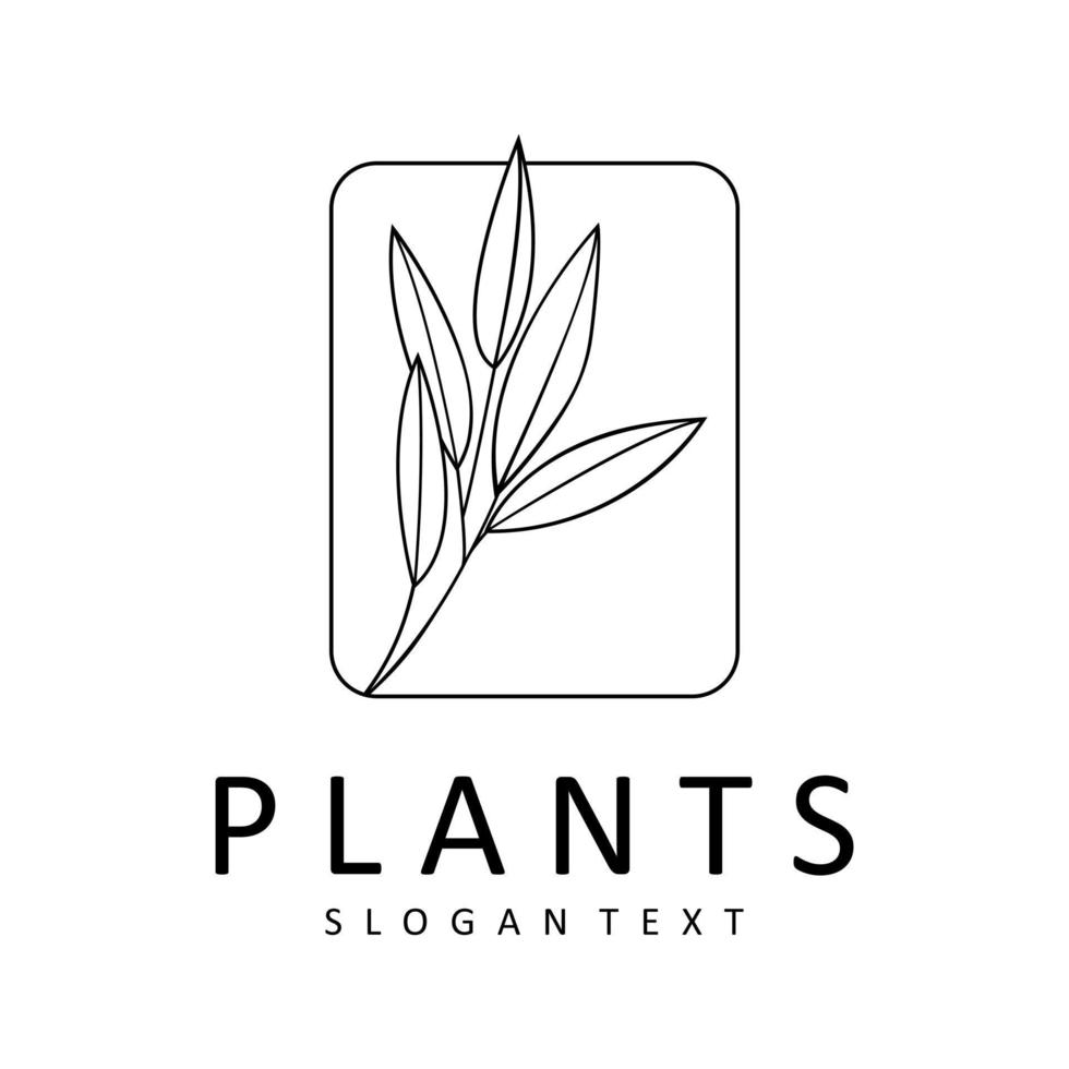 vetor de ícone de design de logotipo de planta