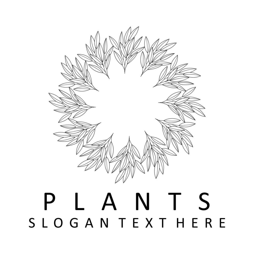 vetor de ícone de design de logotipo de planta