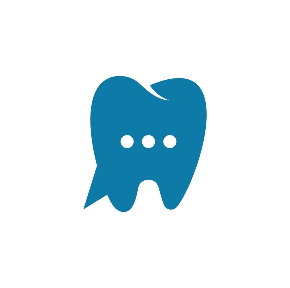 design de logotipo de bate-papo dental moderno. ícone de consultoria odontológica. vetor