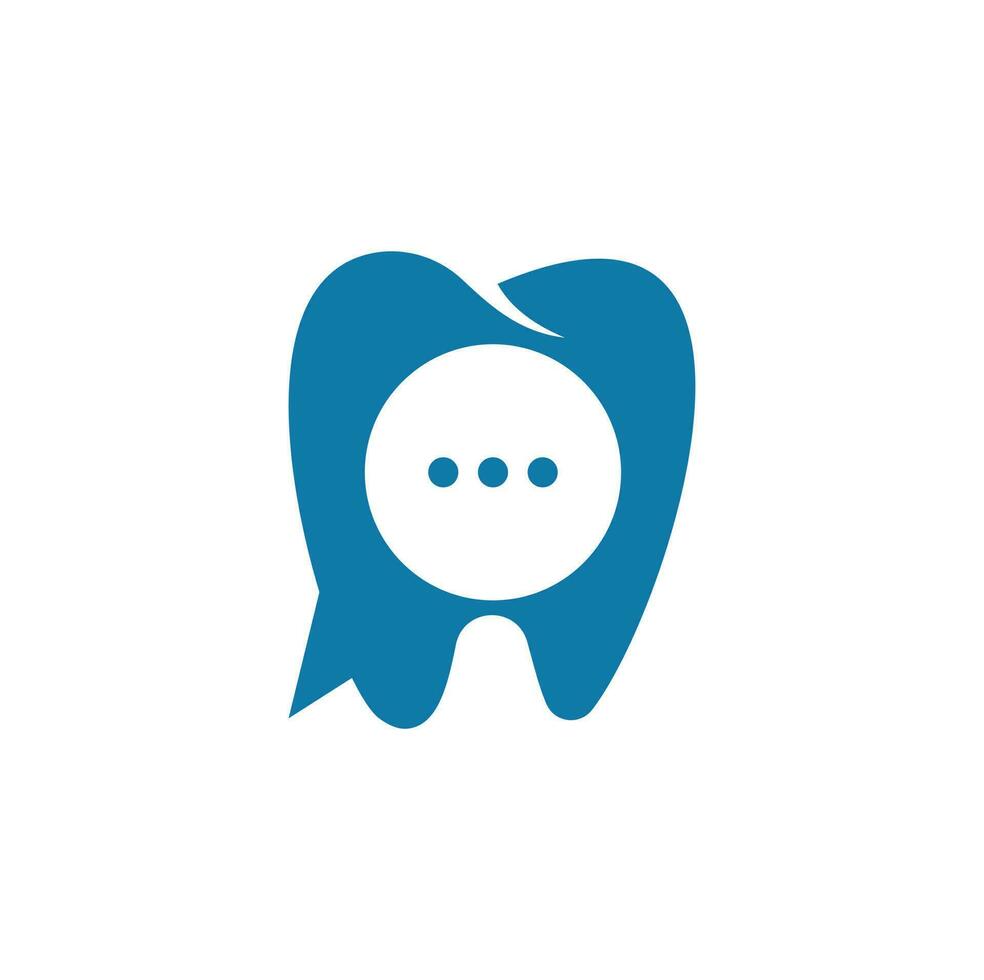 design de logotipo de bate-papo dental moderno. ícone de consultoria odontológica. vetor