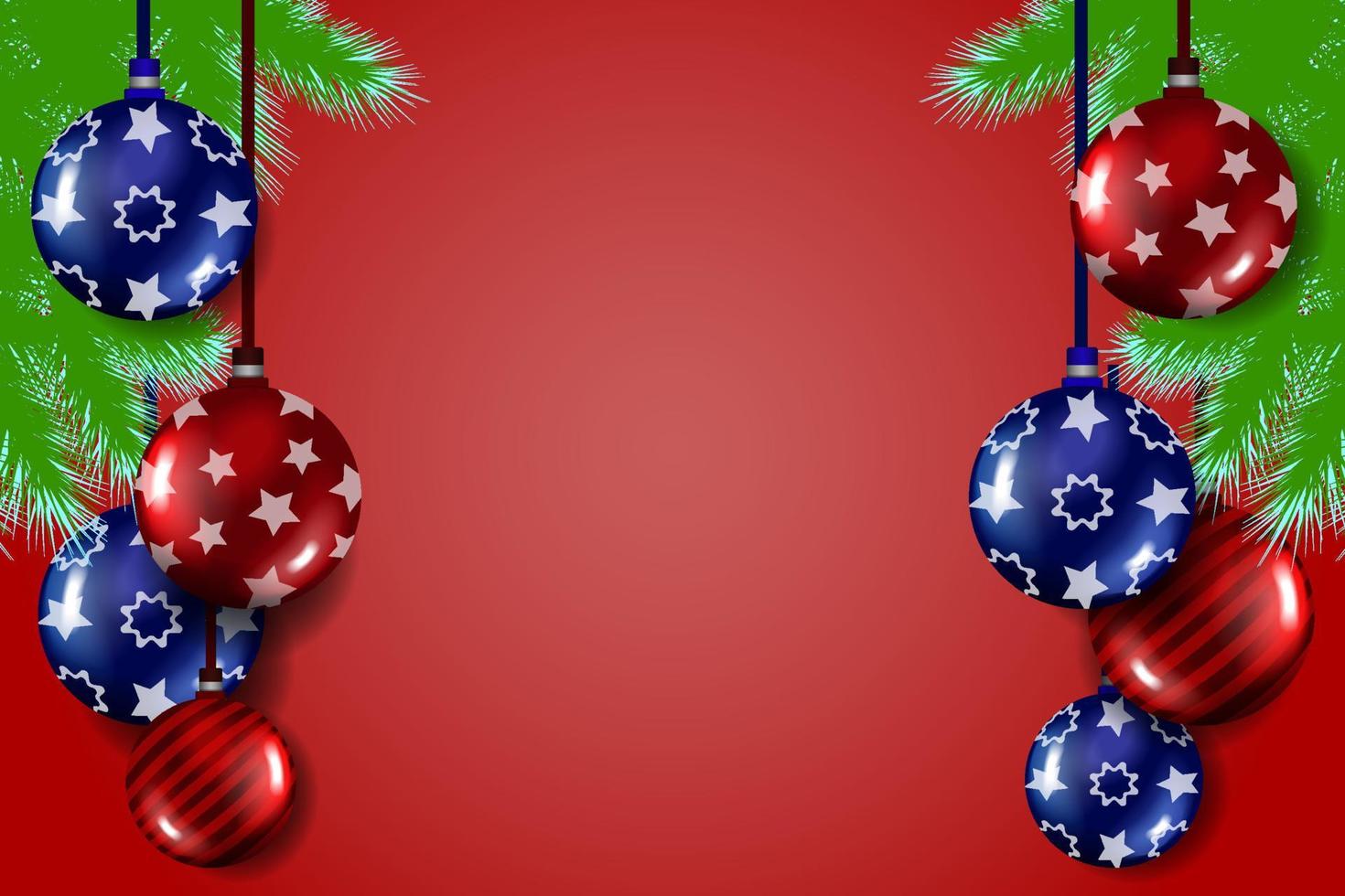 fundo de bola de natal vetor