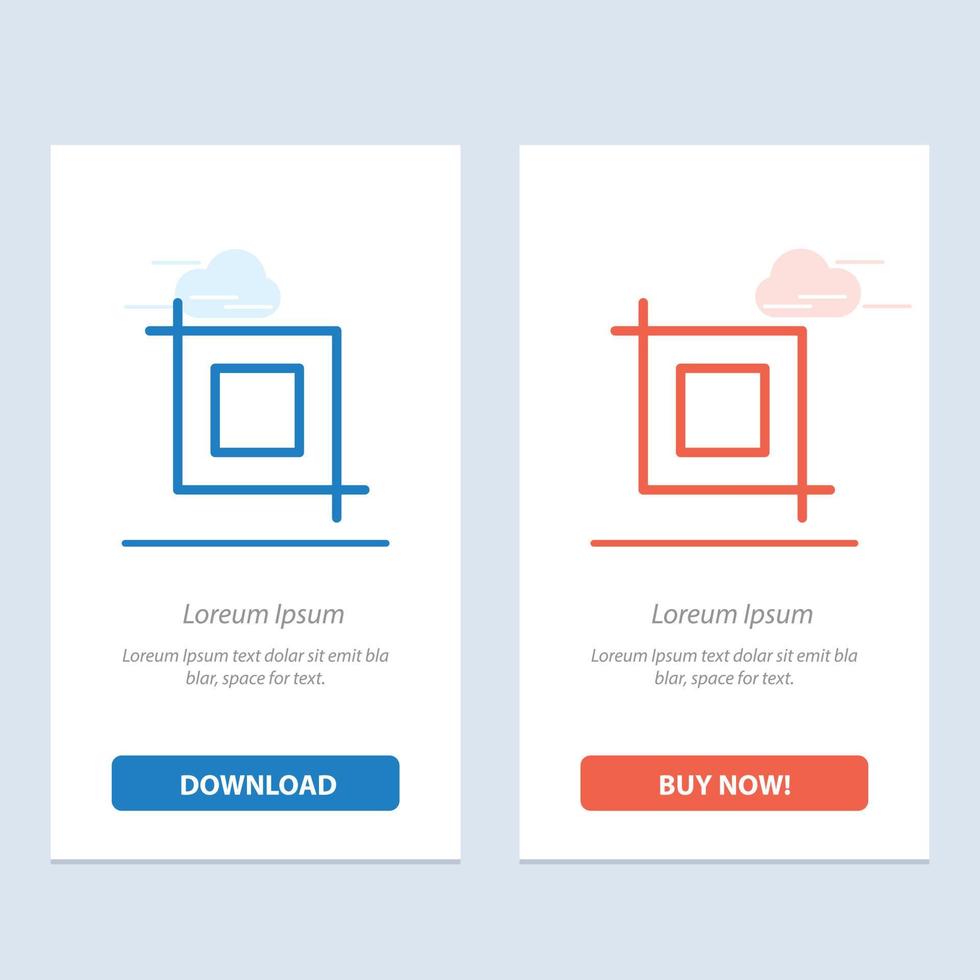 ferramenta de corte transformar azul e vermelho baixar e comprar agora modelo de cartão de widget da web vetor
