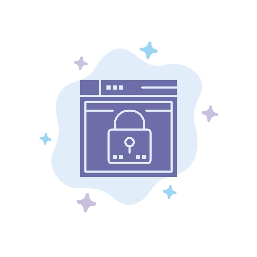 login seguro web layout senha bloqueio ícone azul no fundo abstrato da nuvem vetor