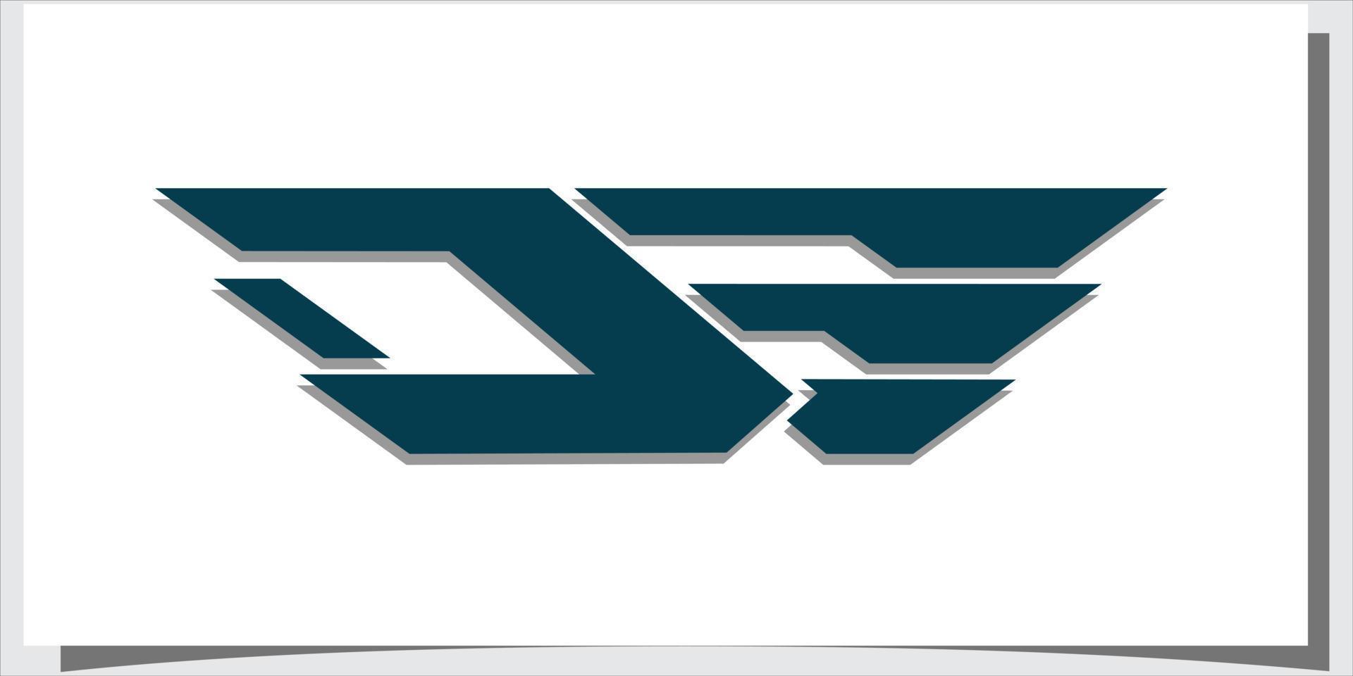logotipo da letra d com vetor premium de estilo moderno criativo