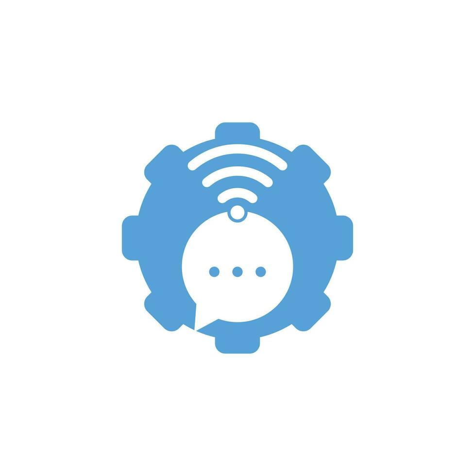 bate-papo wifi forma conceito logotipo design vector sinal. ícone de design de logotipo de bate-papo wifi