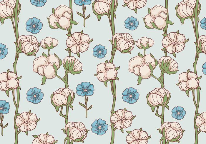 Algodão Flower Pattern Vector