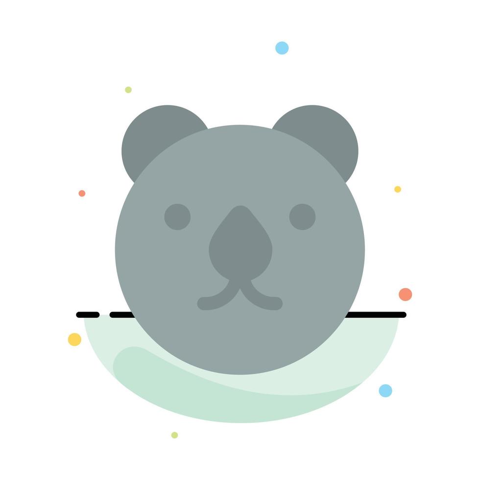 modelo de ícone de cor plana abstrata de predador de cabeça de urso vetor