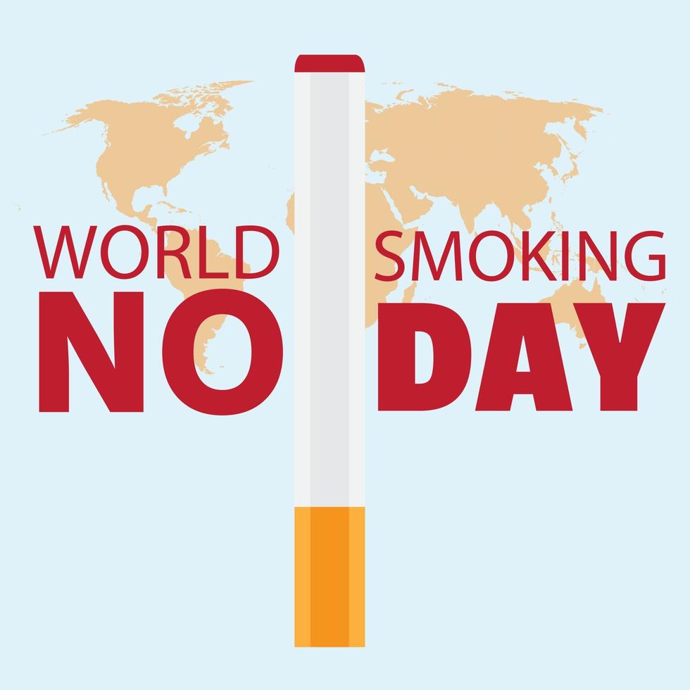 comemoração vetorial do dia nacional de não fumar vetor