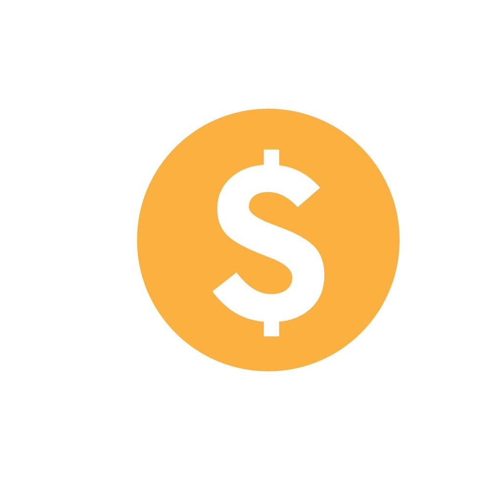modelo de design de ilustração de ícone de vetor de dinheiro dólar - vetor