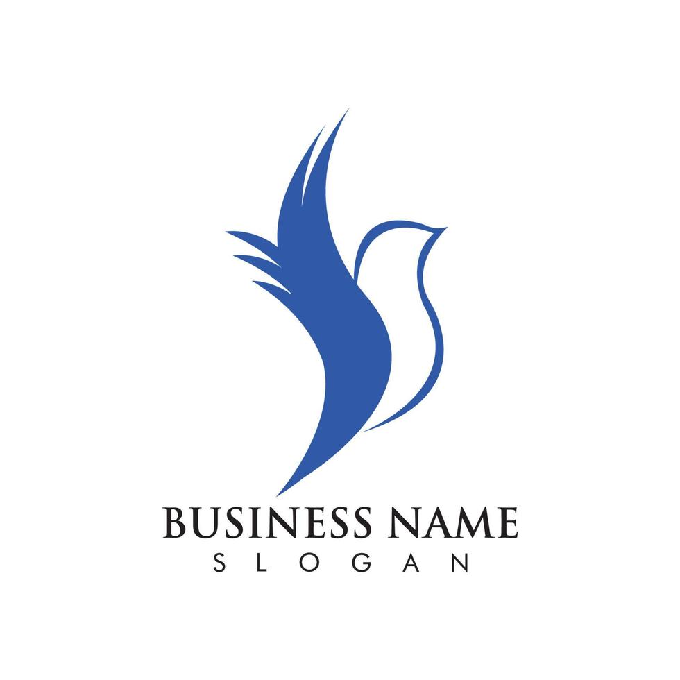 modelo de logotipo de pomba de pássaro vetor