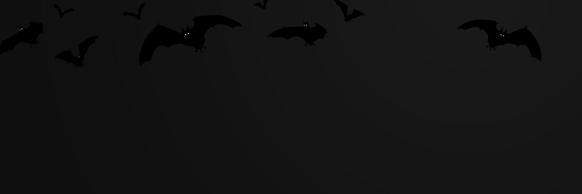 morcegos na ilustração vetorial de fundo escuro vetor
