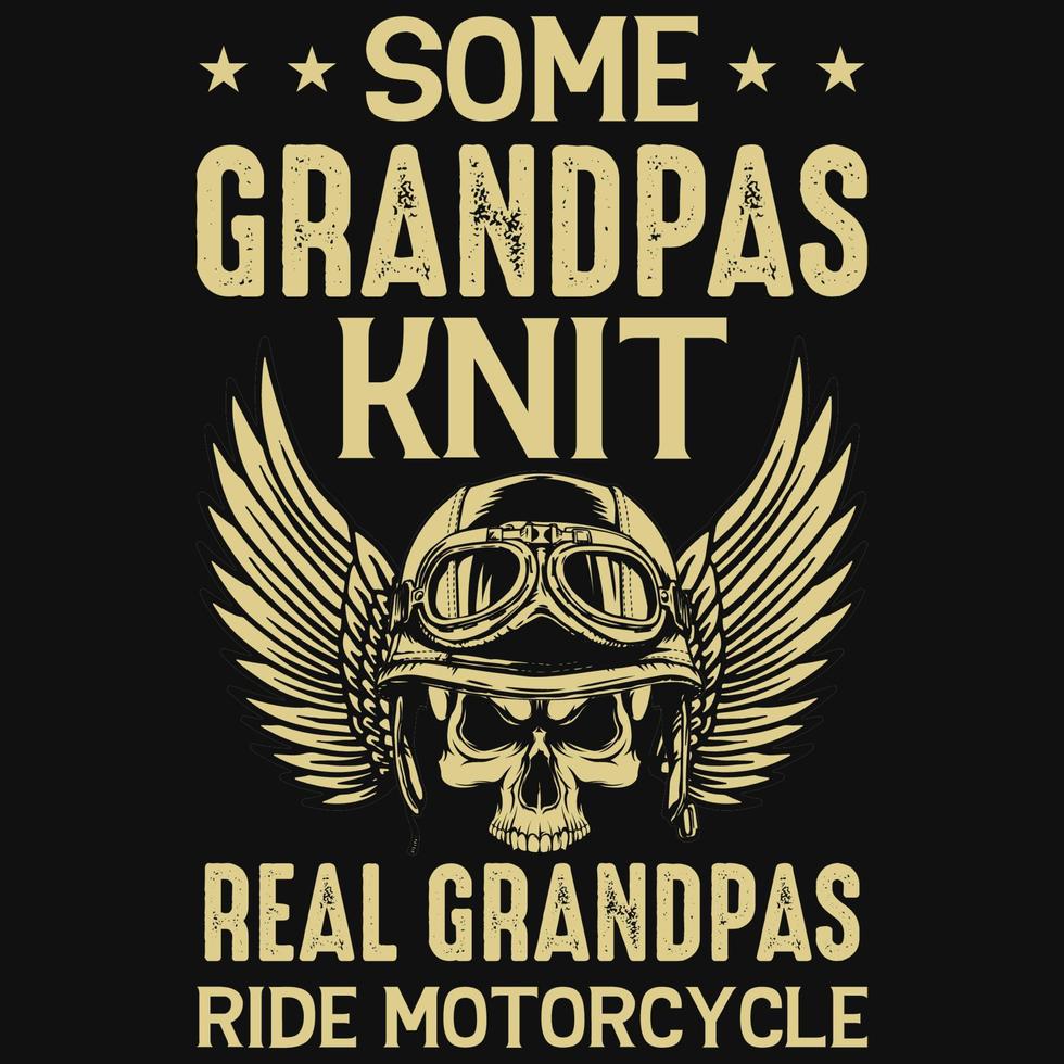 design de camiseta de motociclistas de vovôs vetor