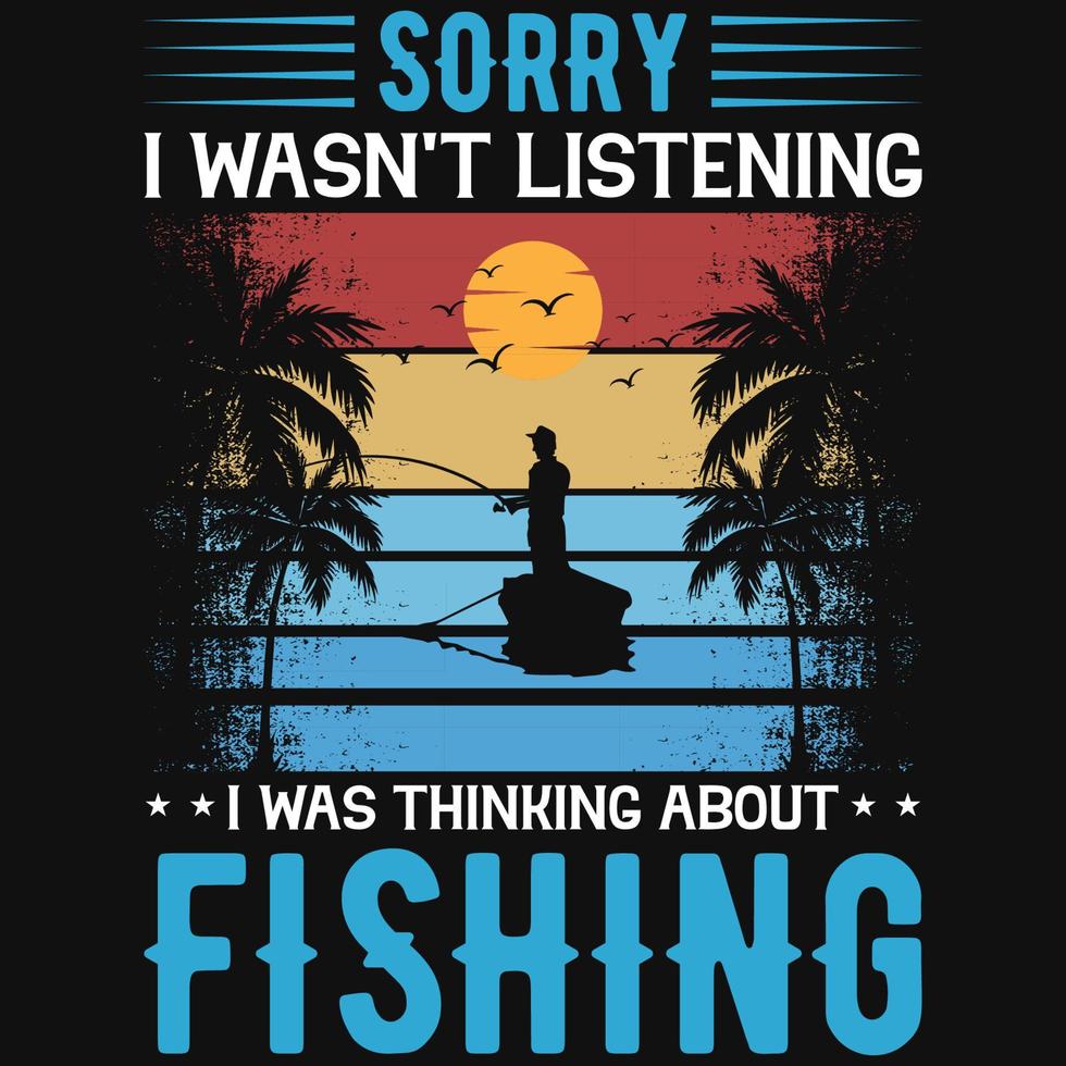 design de camiseta de pesca vetor