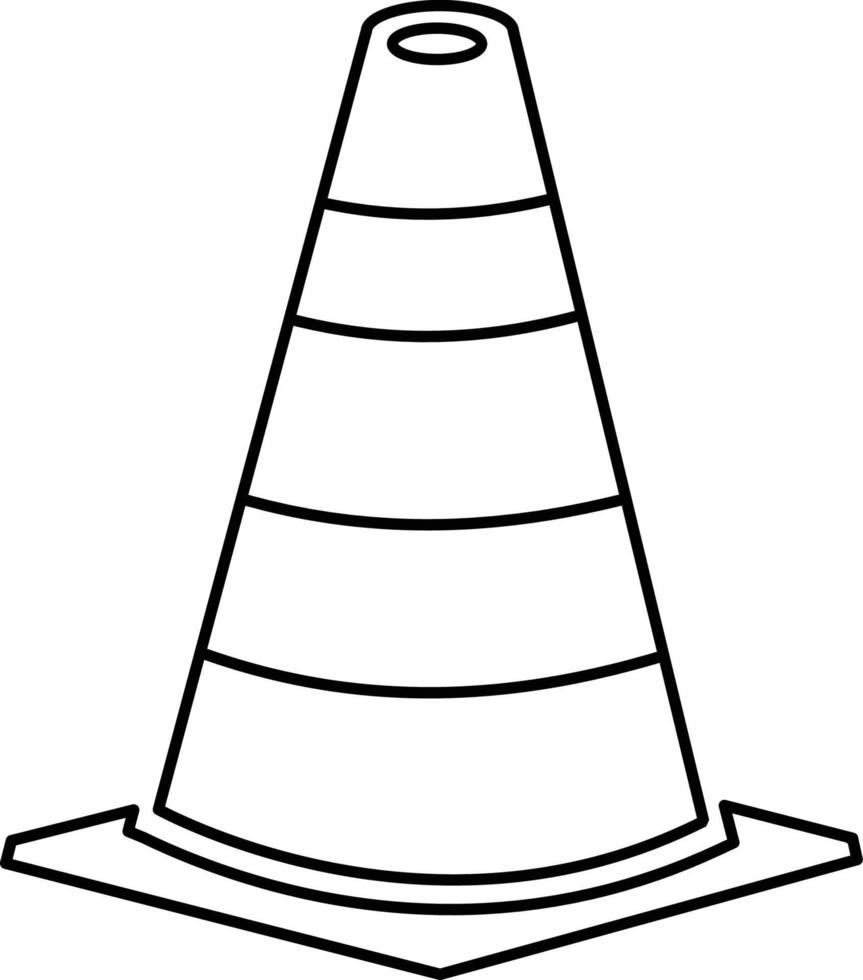 ícone de cone de trânsito isolar no fundo branco. vetor