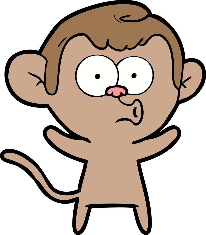 personagem de macaco vetorial em estilo cartoon vetor