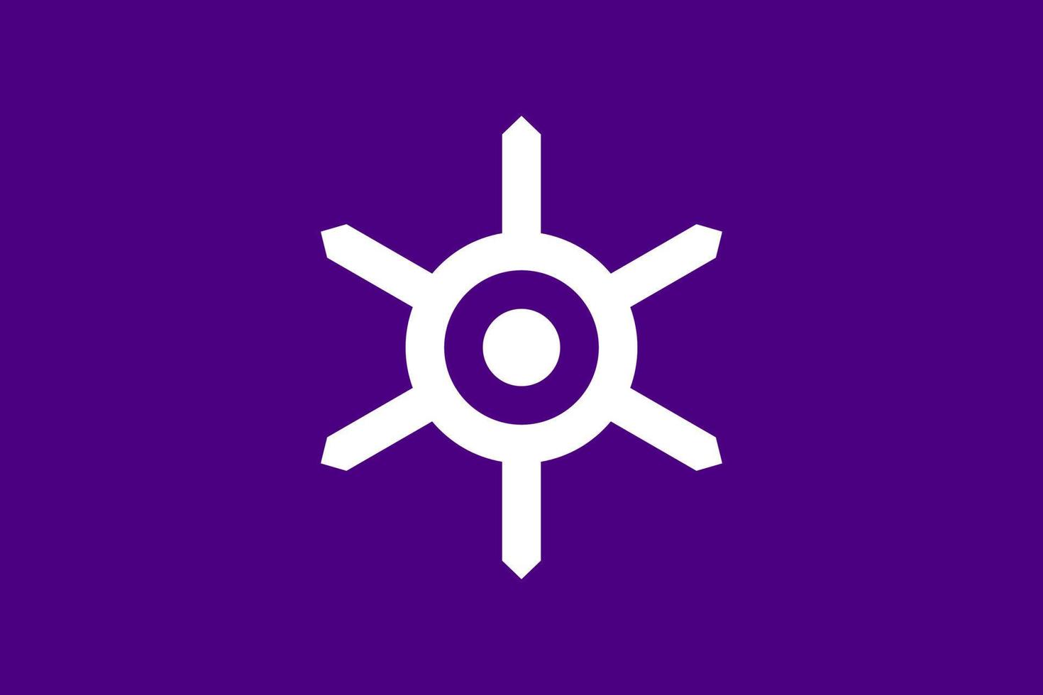 bandeira de tóquio, prefeitura do japão. ilustração vetorial vetor