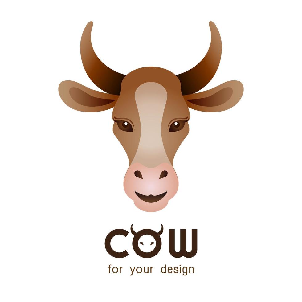 vetor de um design de cabeça de vaca