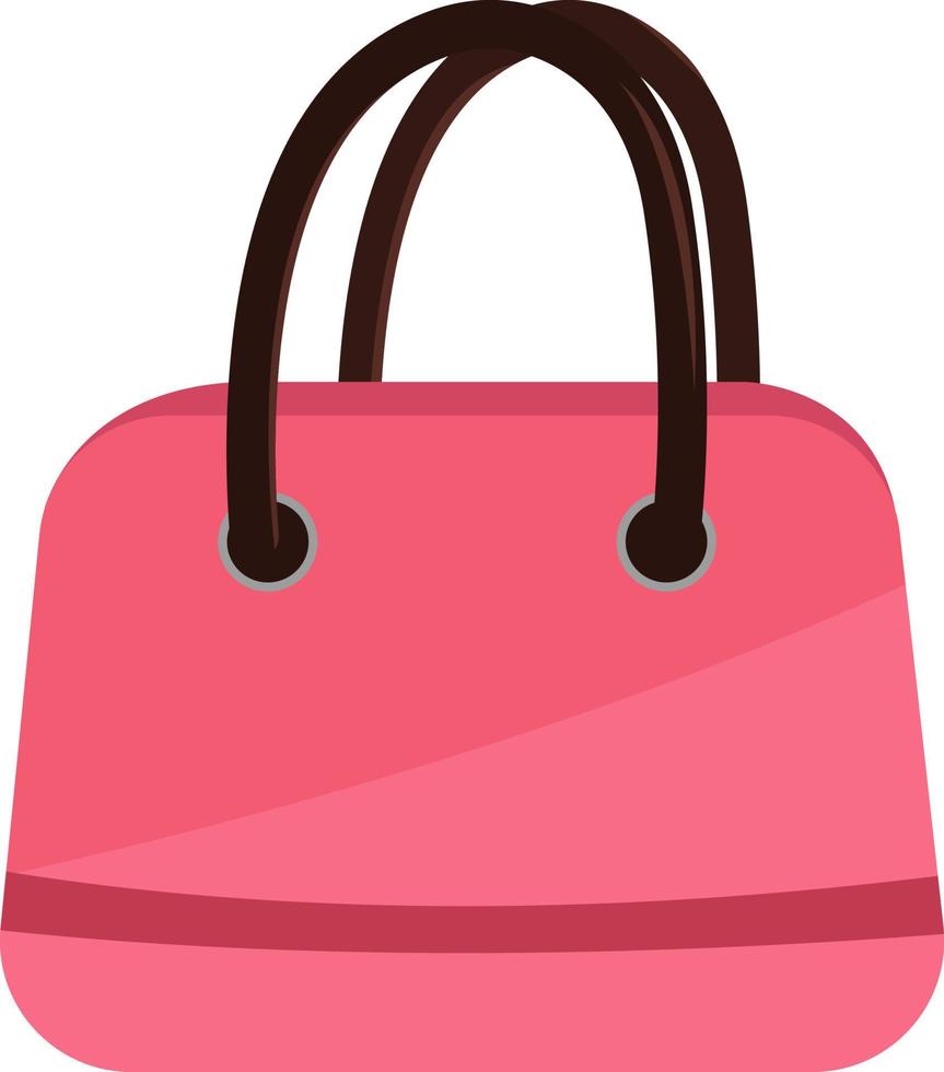 bolsa rosa, ilustração, vetor em fundo branco