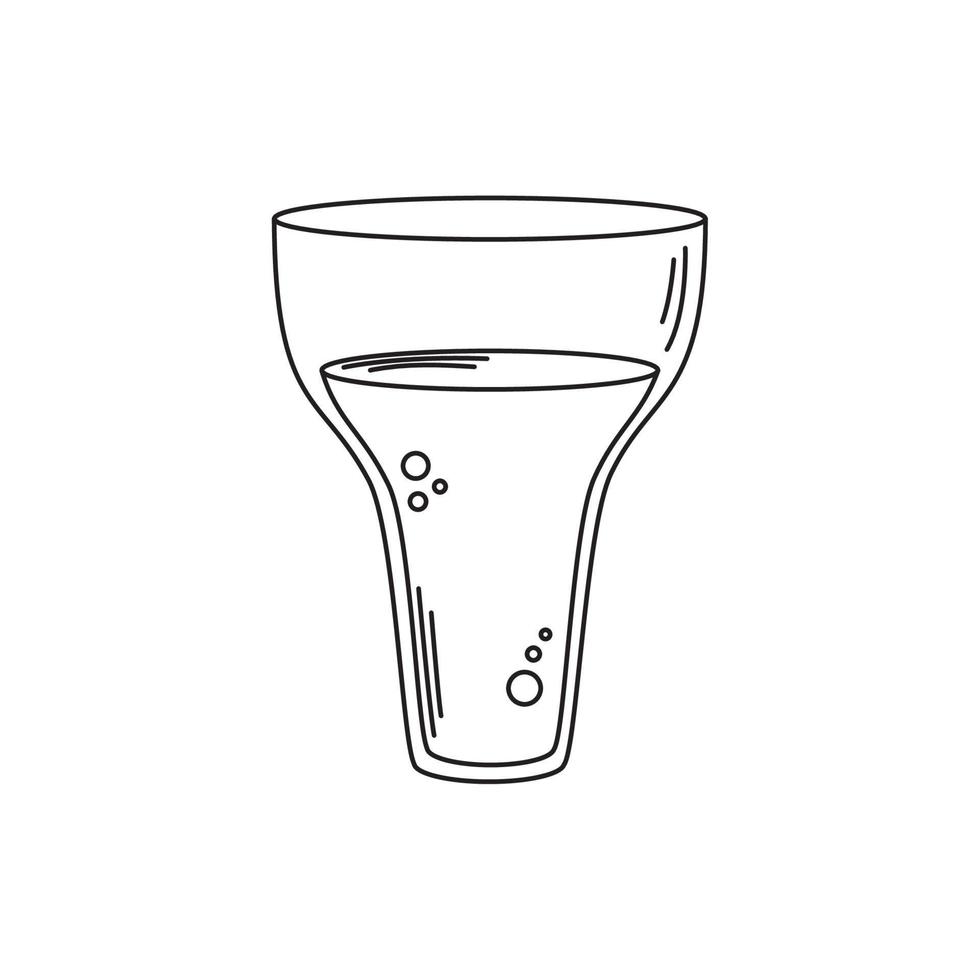 bebidas copo de vidro elegante ícone de estilo de linha de celebração vetor