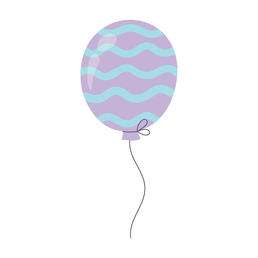 feliz aniversário balão decoração celebração festa ícone isolado vetor