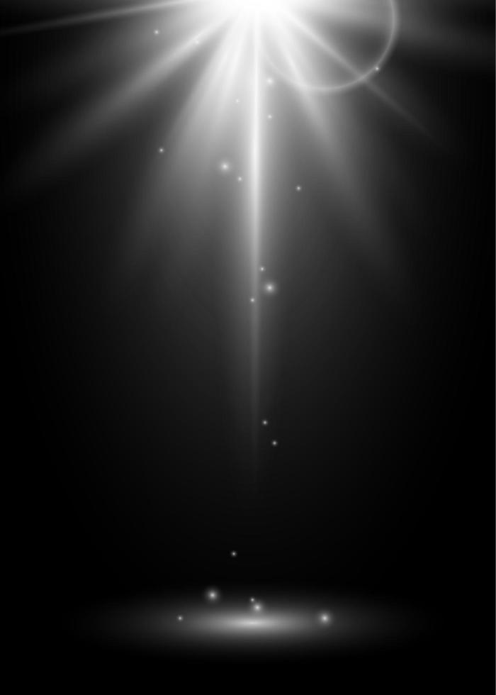 fundo de luz mágico abstrato com raios e lentes vetor