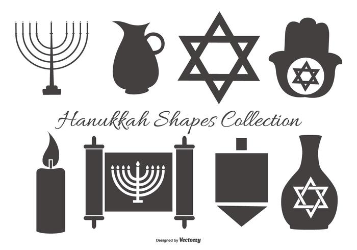 Coleção de formas vetoriais de Hanukkah vetor