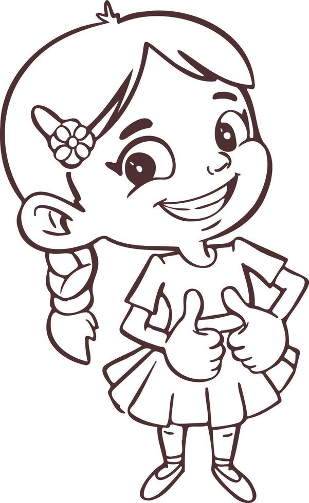 ícone de símbolo de menina mostra classe de gestos, legal vetor