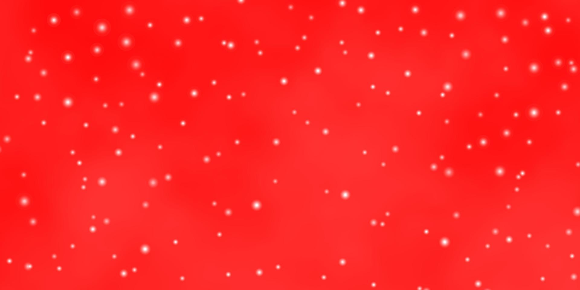 textura vector vermelho claro com belas estrelas.