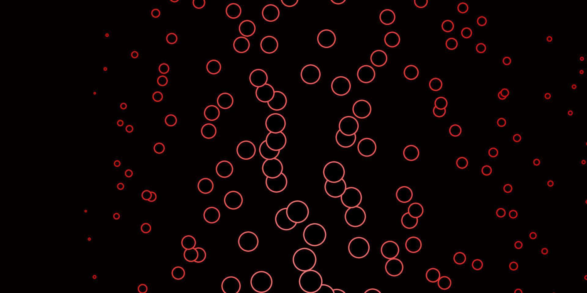 layout de vetor vermelho escuro com círculos.