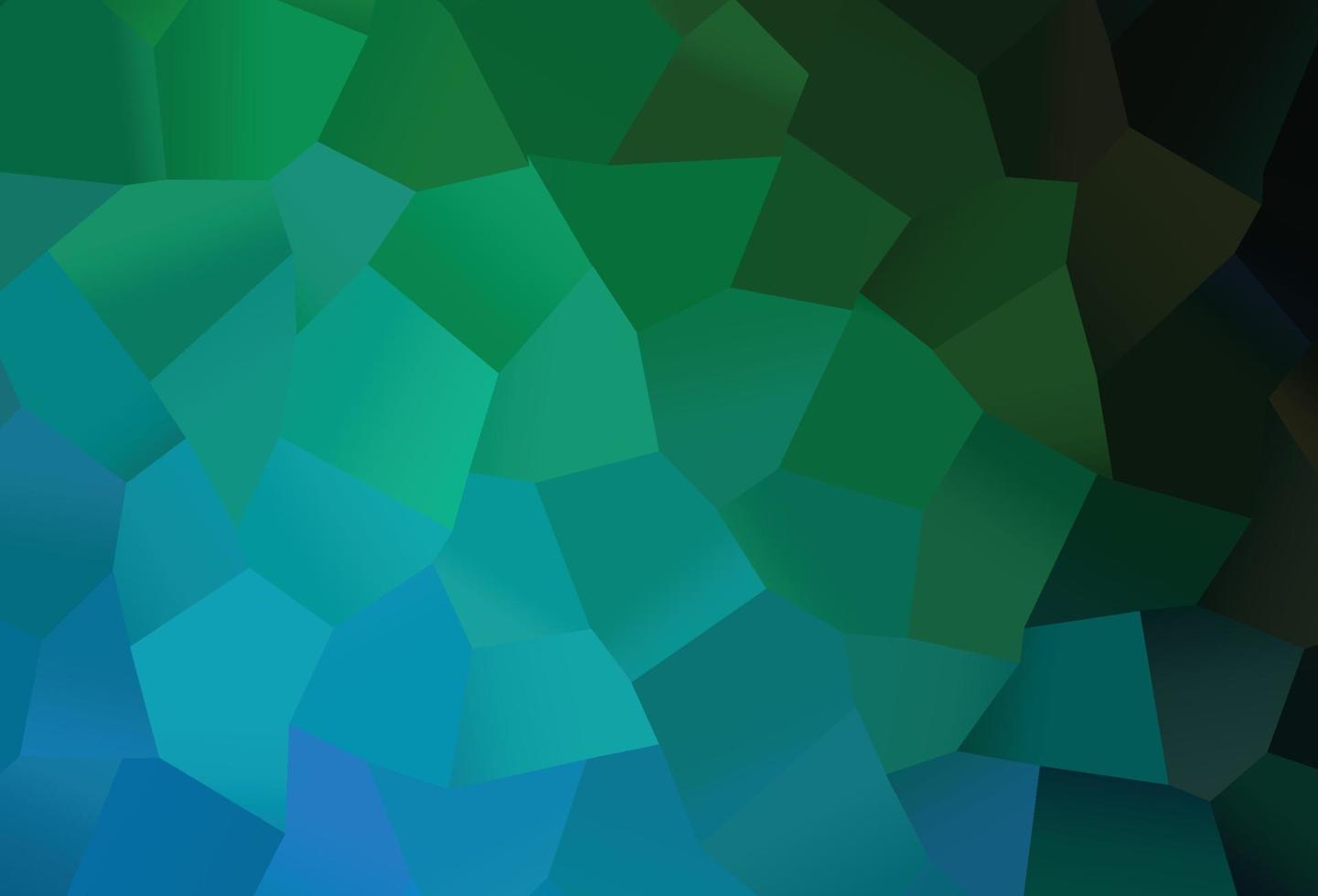 padrão de vetor azul escuro, verde com hexágonos coloridos.