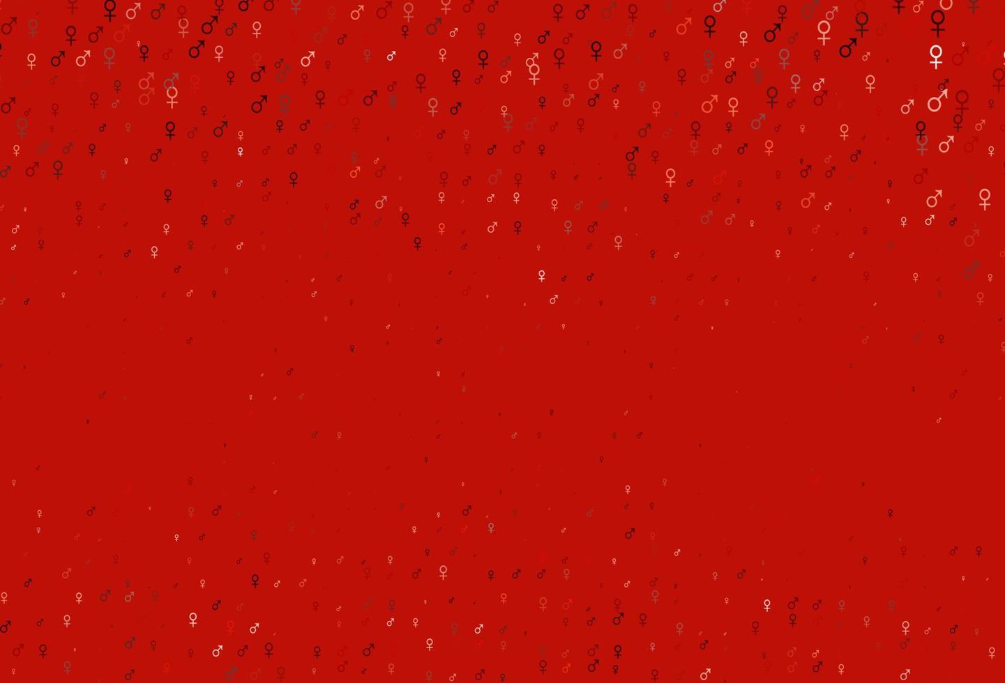 pano de fundo vector vermelho claro com sinais de gênero.