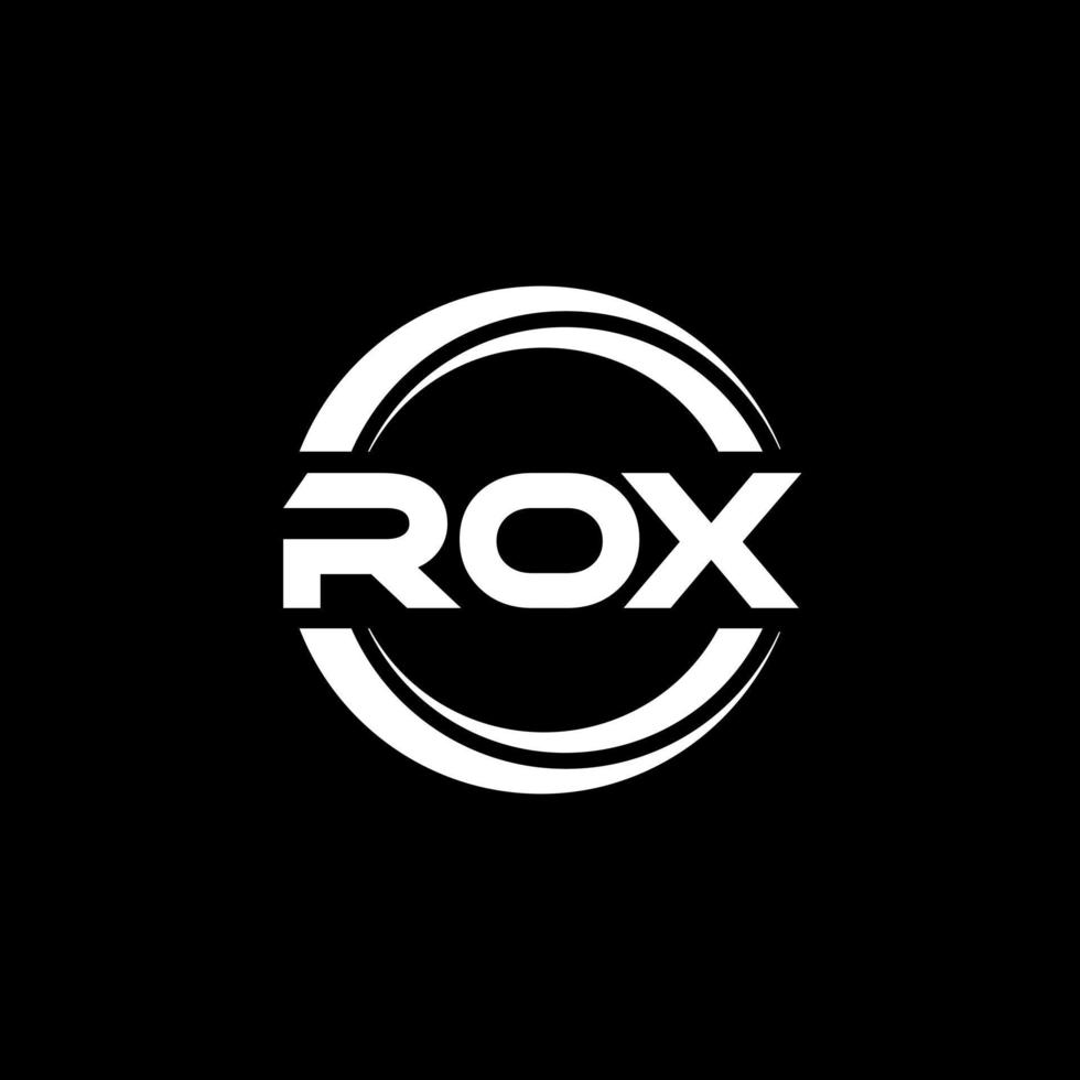 rox carta logotipo design na ilustração. logotipo vetorial, desenhos de caligrafia para logotipo, pôster, convite, etc. vetor