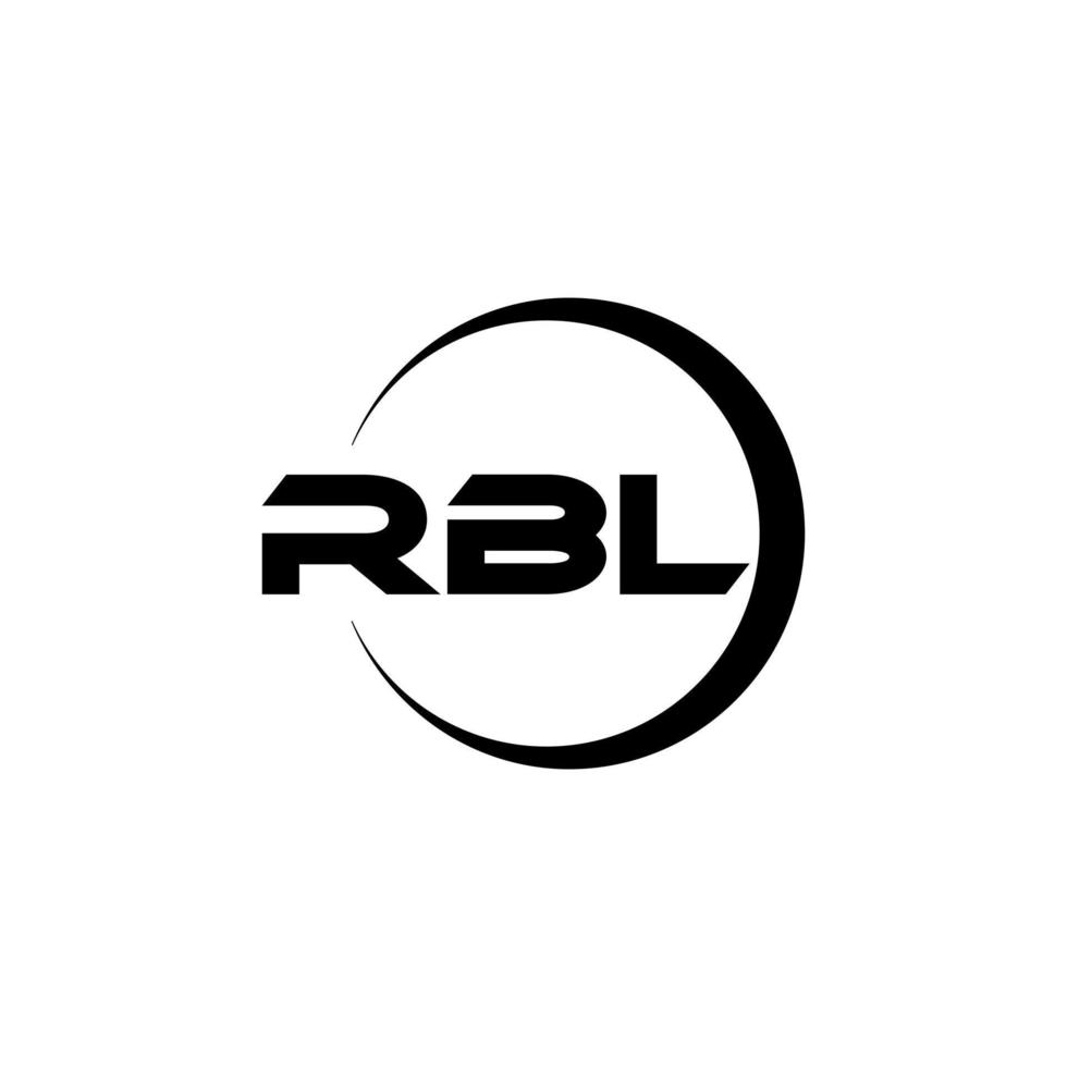 design de logotipo de letra rbl na ilustração. logotipo vetorial, desenhos de caligrafia para logotipo, pôster, convite, etc. vetor