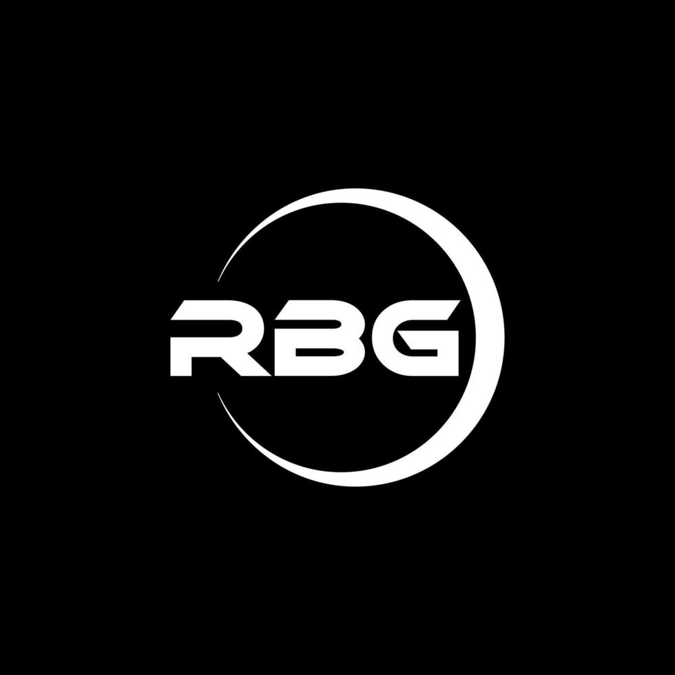 design de logotipo de letra rbg na ilustração. logotipo vetorial, desenhos de caligrafia para logotipo, pôster, convite, etc. vetor