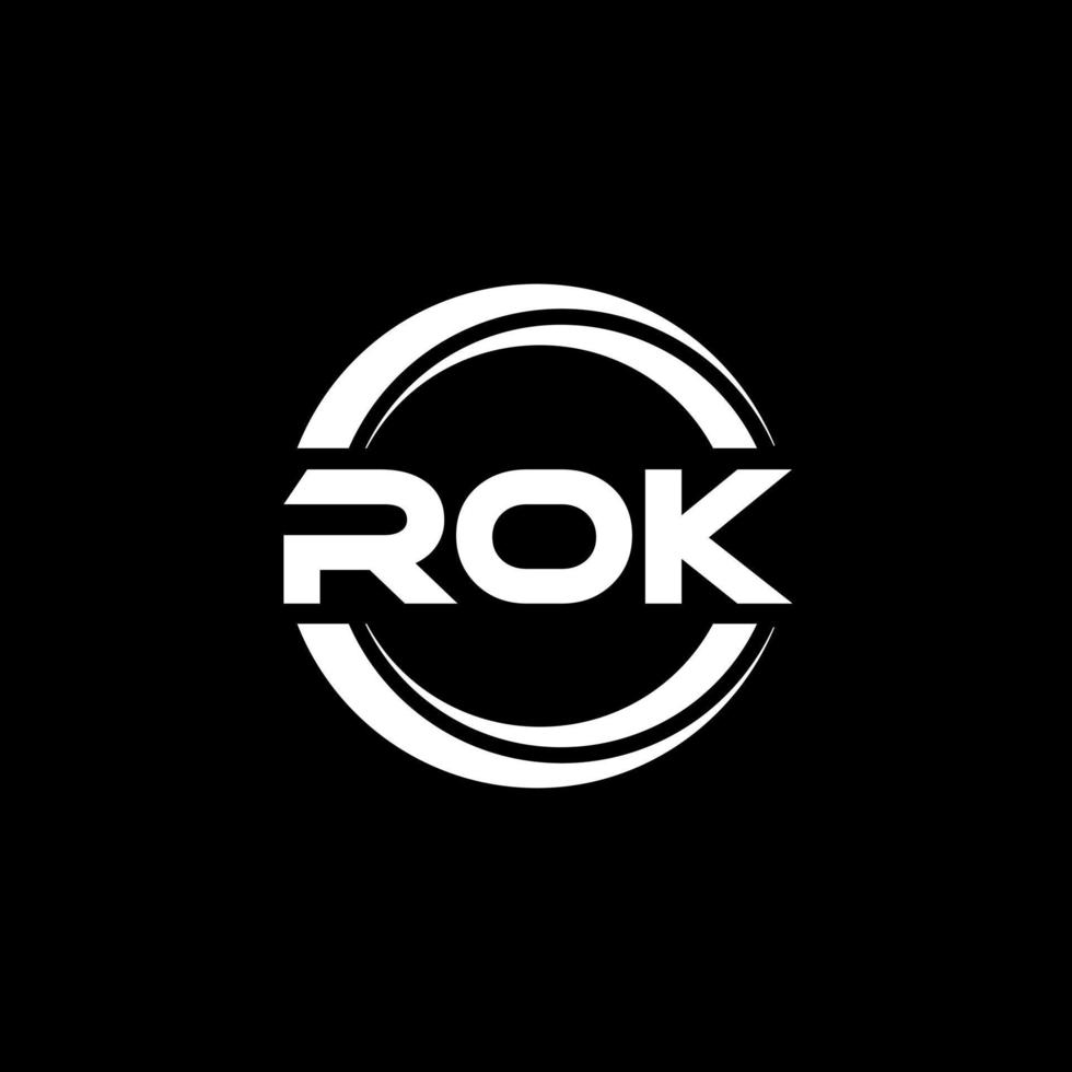 rok carta logotipo design na ilustração. logotipo vetorial, desenhos de caligrafia para logotipo, pôster, convite, etc. vetor