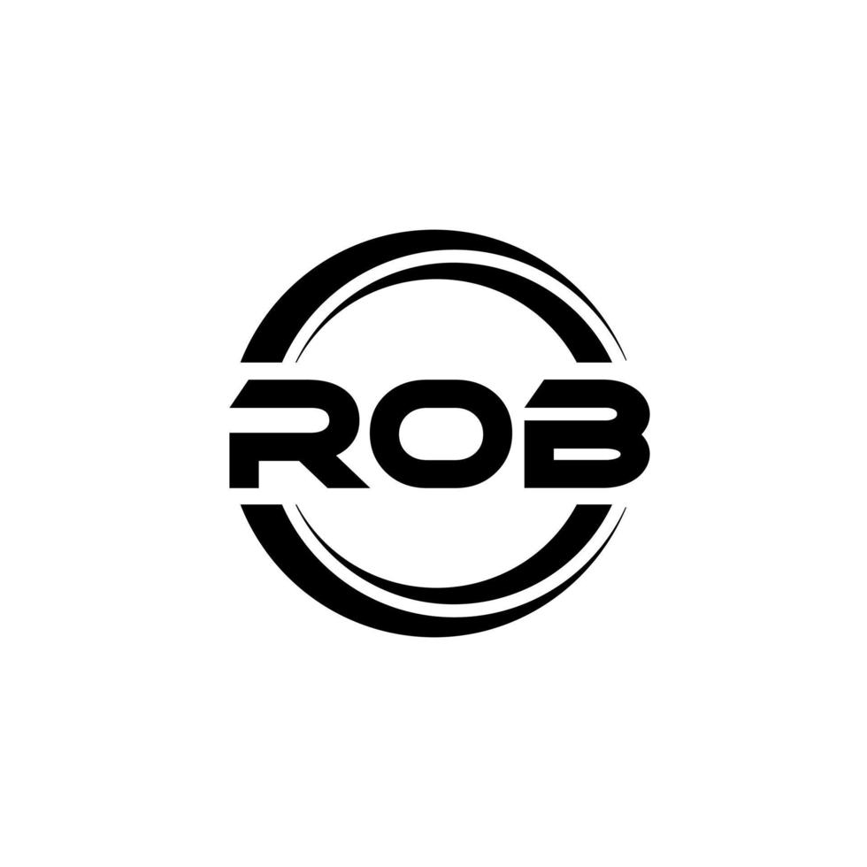 rob design de logotipo de carta na ilustração. logotipo vetorial, desenhos de caligrafia para logotipo, pôster, convite, etc. vetor