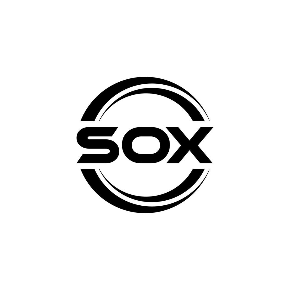 design de logotipo de carta sox na ilustração. logotipo vetorial, desenhos de caligrafia para logotipo, pôster, convite, etc. vetor