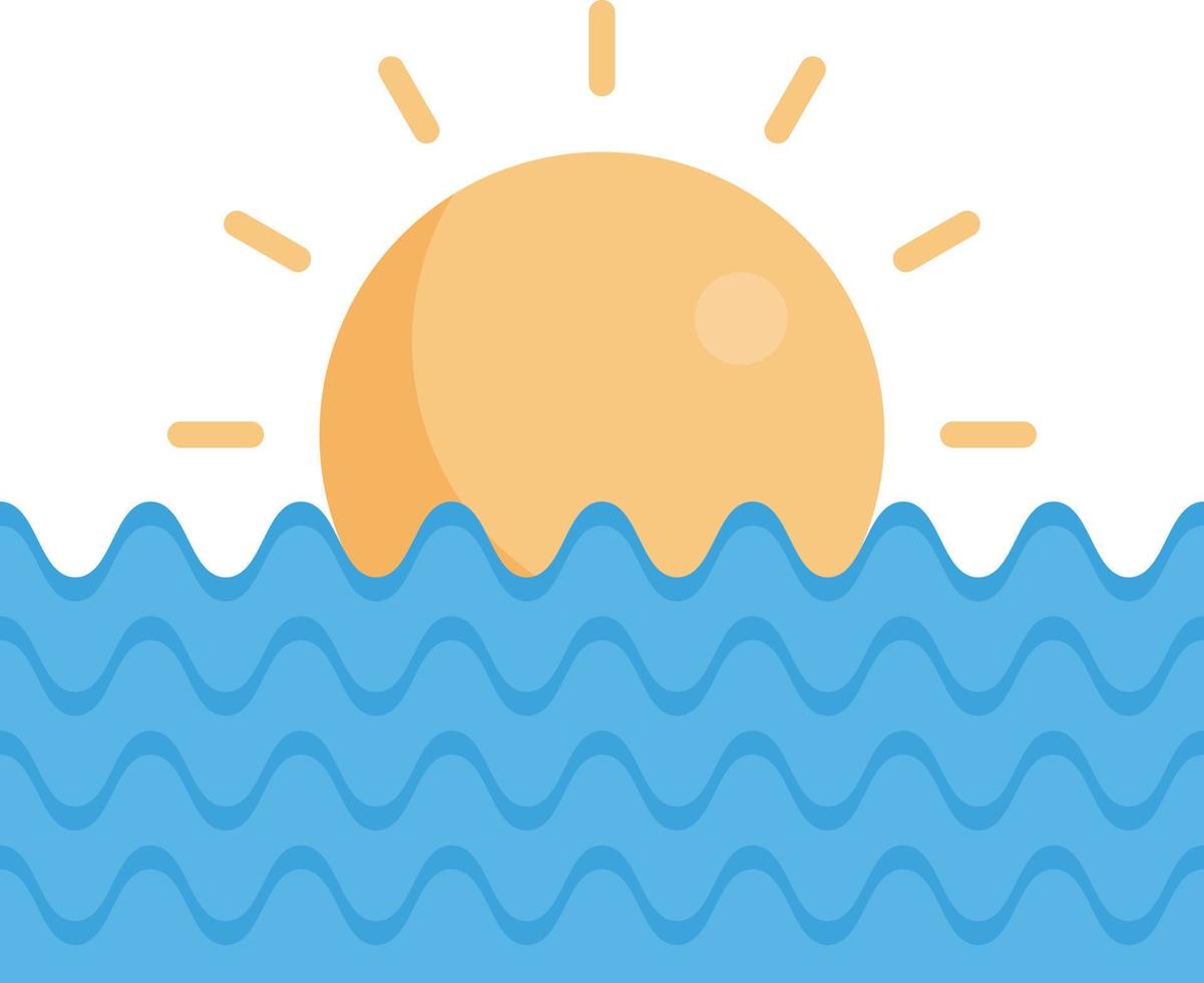 ilustração em vetor mar por do sol em ícones de símbolos.vector de qualidade background.premium para conceito e design gráfico.