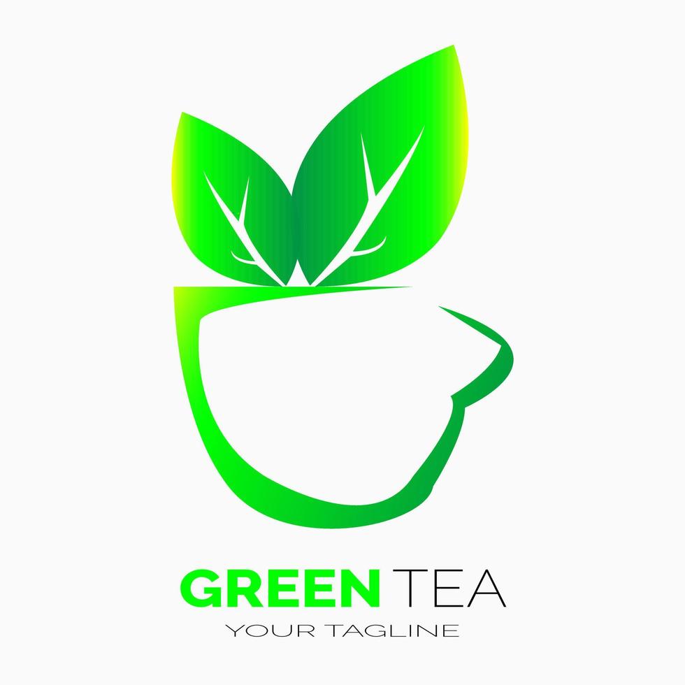 eco verde, chá verde, verde, natural, logotipos verdes do mundo. ilustração em vetor de logotipos. logotipos de modelo de ilustração de folha. vetor de ícones de folha